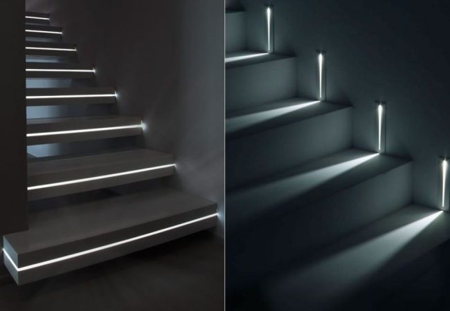 Các loại đèn chiếu sáng làm đẹp cầu thang